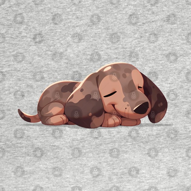 Dapple Dachshund Puppy Taking A Nap by Lunatic Bear